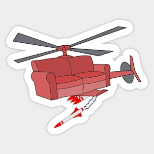 Helicopter Couch Sticker